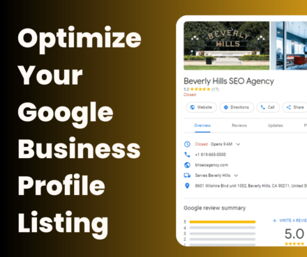 Optimize Your Google Business Profile Listing
